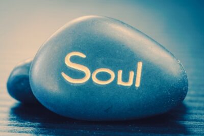 word soul engraved on stone